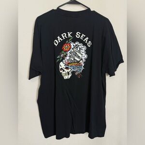 DARK SEAS Black American traditional style short sleeve tshirt